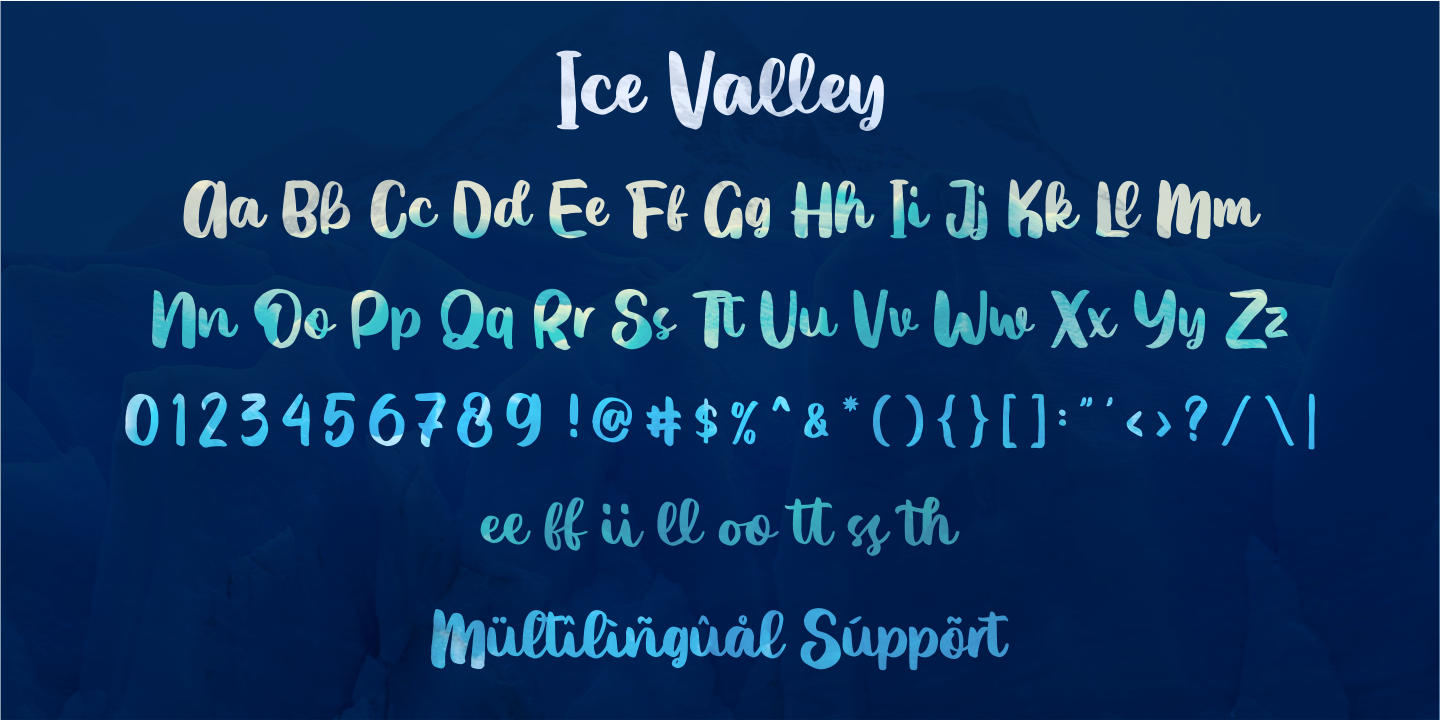 Beispiel einer Ice Valley-Schriftart #4